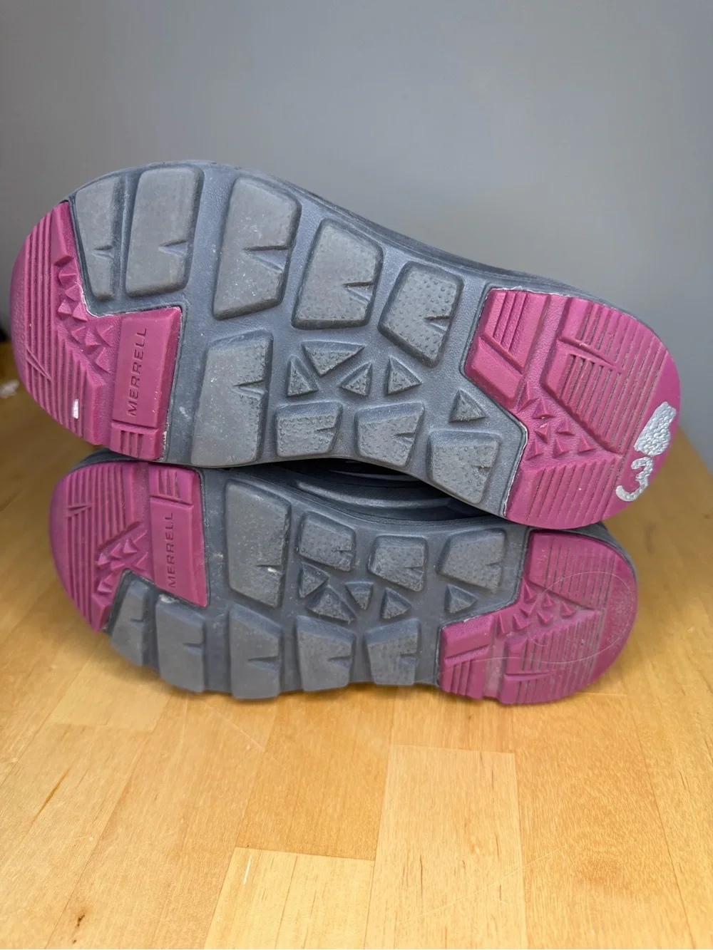 Merrell Kids Gray and Pink Insulated Snow Boots